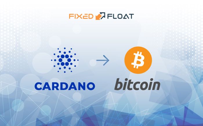 Intercambiar Cardano a Bitcoin