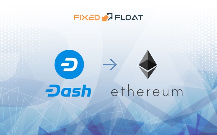 Câmbio Dash para Ethereum