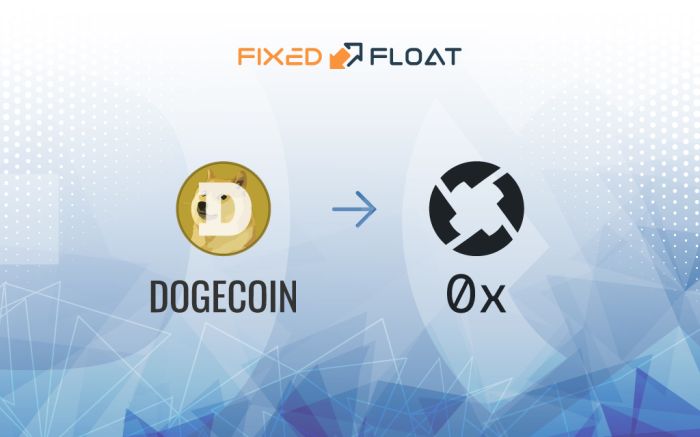 Câmbio Dogecoin por 0x