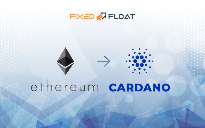 Intercambiar Ethereum a Cardano