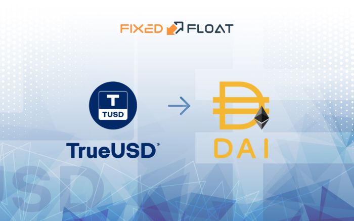 Tauschen Sie TrueUSD gegen DAI (ERC20)