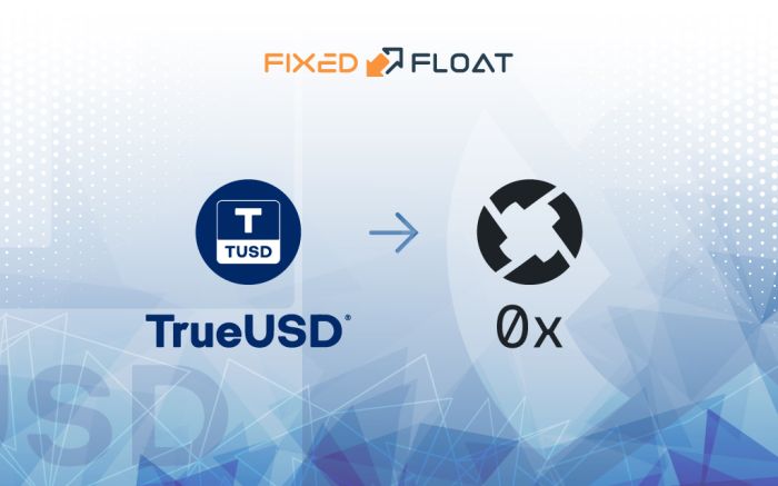 Échangez TrueUSD en 0x